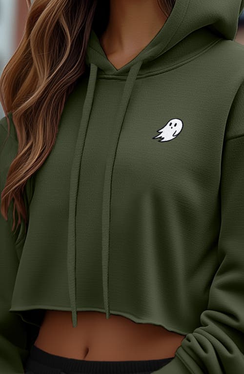 Dalix Womens Ghost Cropped Hoodie