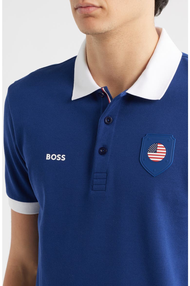 Lux Paddy Cotton Polo, Alternate, color, USA / BLUE