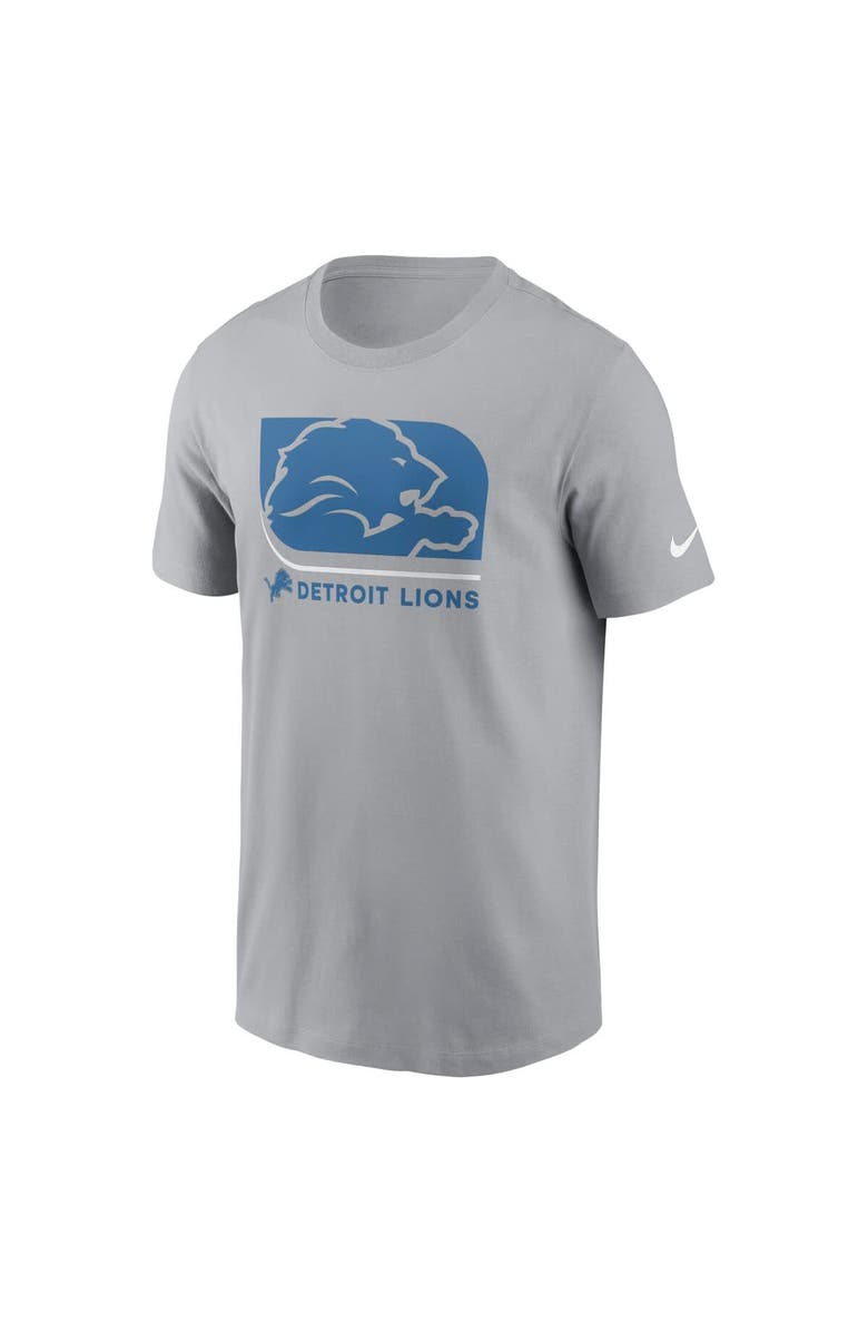 Nike Men's Nike Gray Detroit Lions Lockup Essential T-Shirt, Alternate, color,