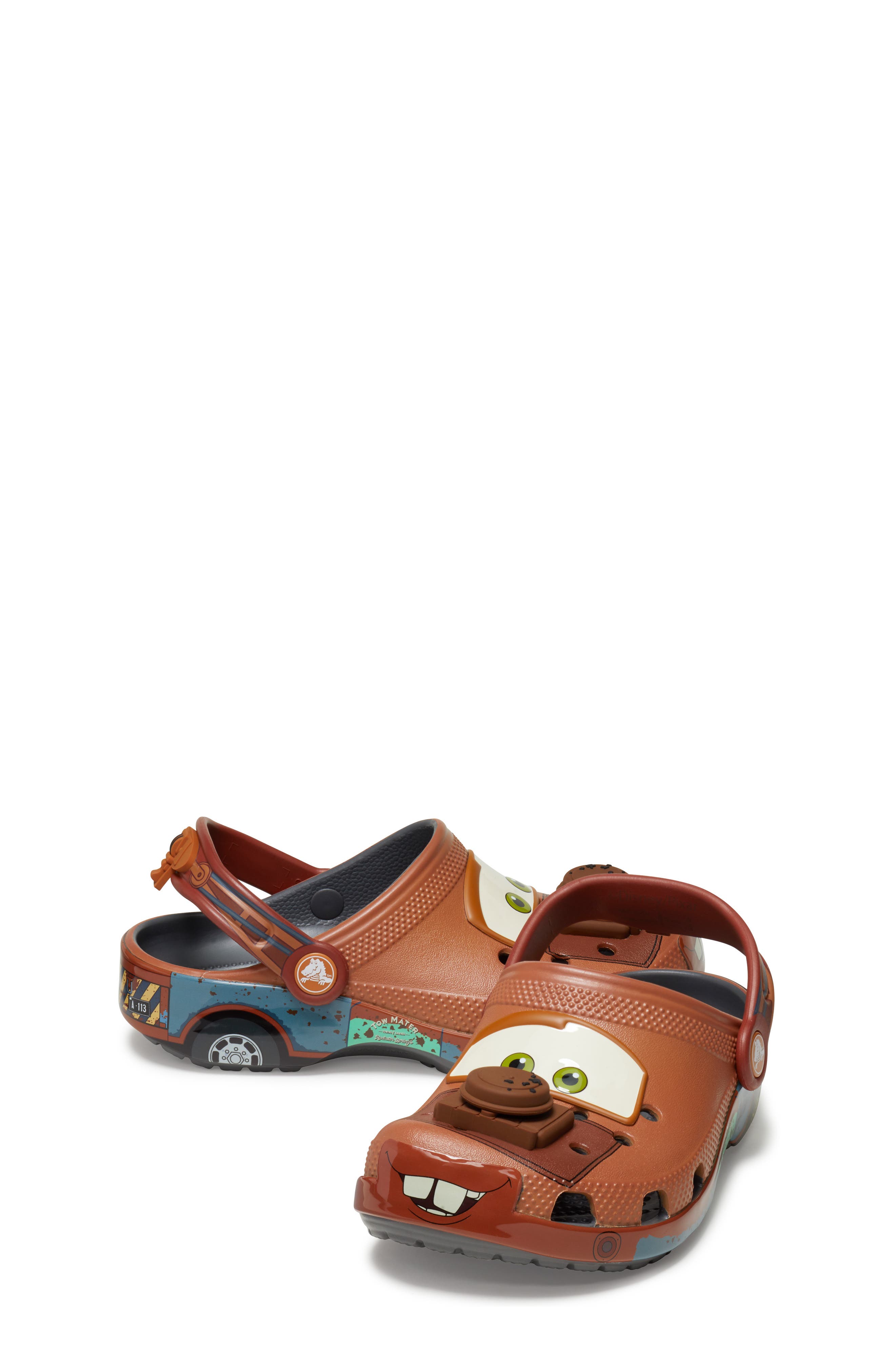 CROCS x Disney & Pixar Kids' 'Cars' Mater Classic Clog, Alternate, color, Slate Grey/ Brown