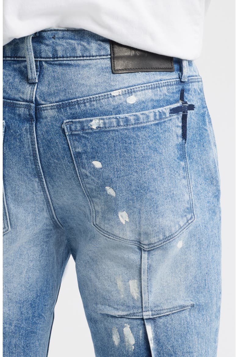 Clayton Paint Splatter Ripped Skinny Jeans, Alternate, color, DISTRESSED WHITE PAINT
