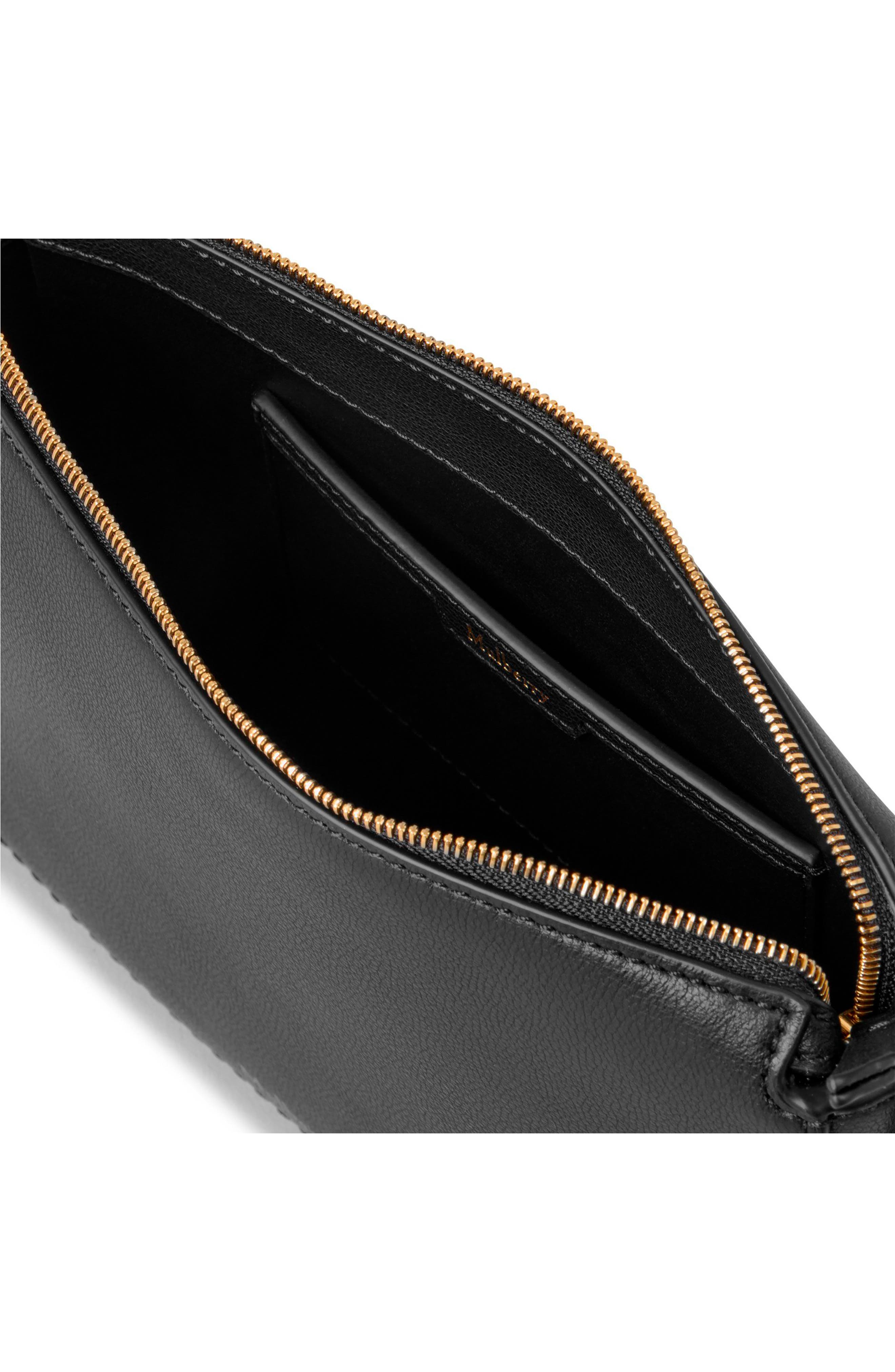 Mulberry Clovelly Leather Crossbody Bag, Alternate, color, Black