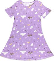 Bellabu Bear Kids' Hedwig's Magical Mail Short Sleeve Dress