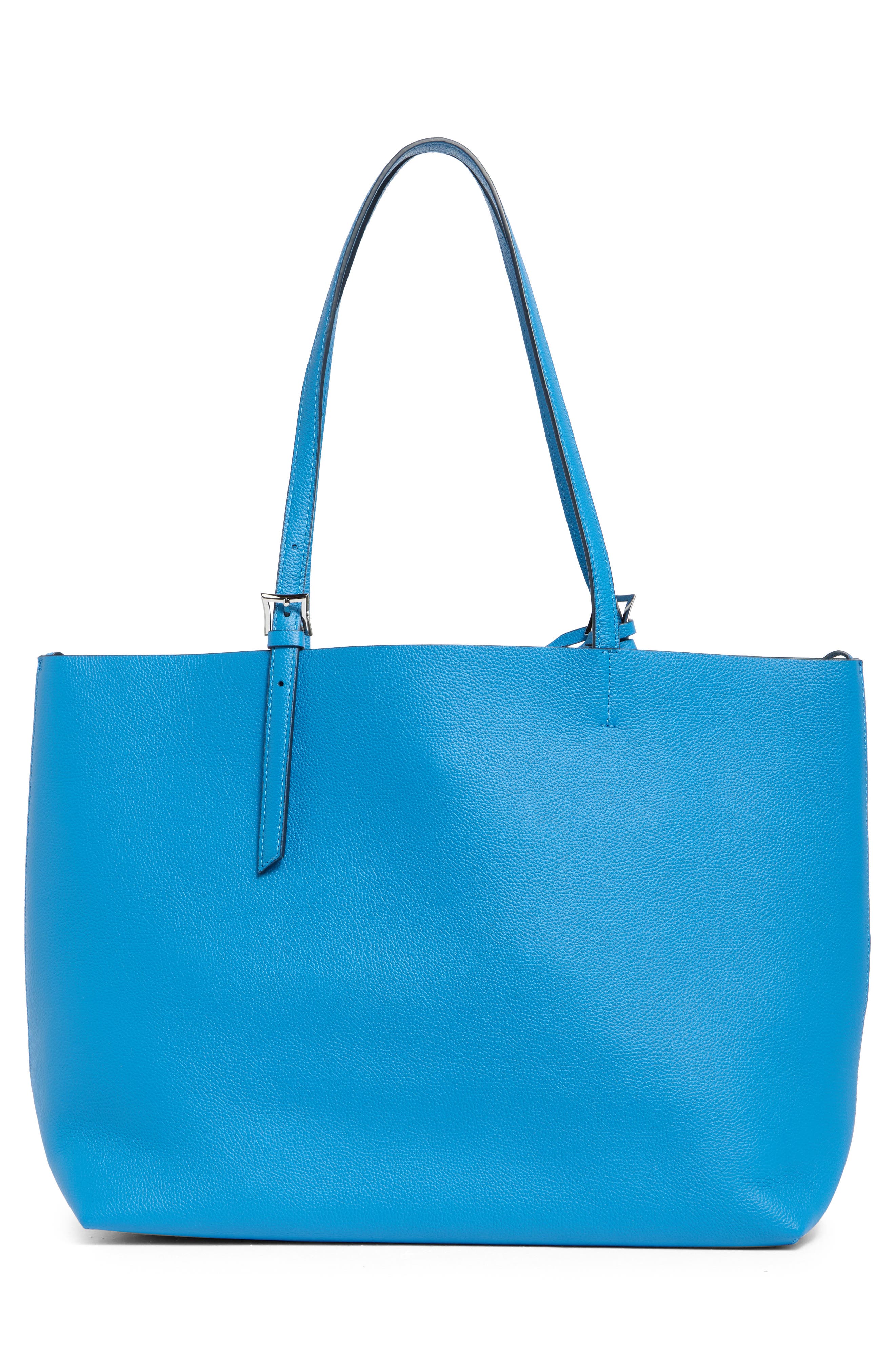 MCM Himmel Regatta Leather Tote Bag, Alternate, color, 