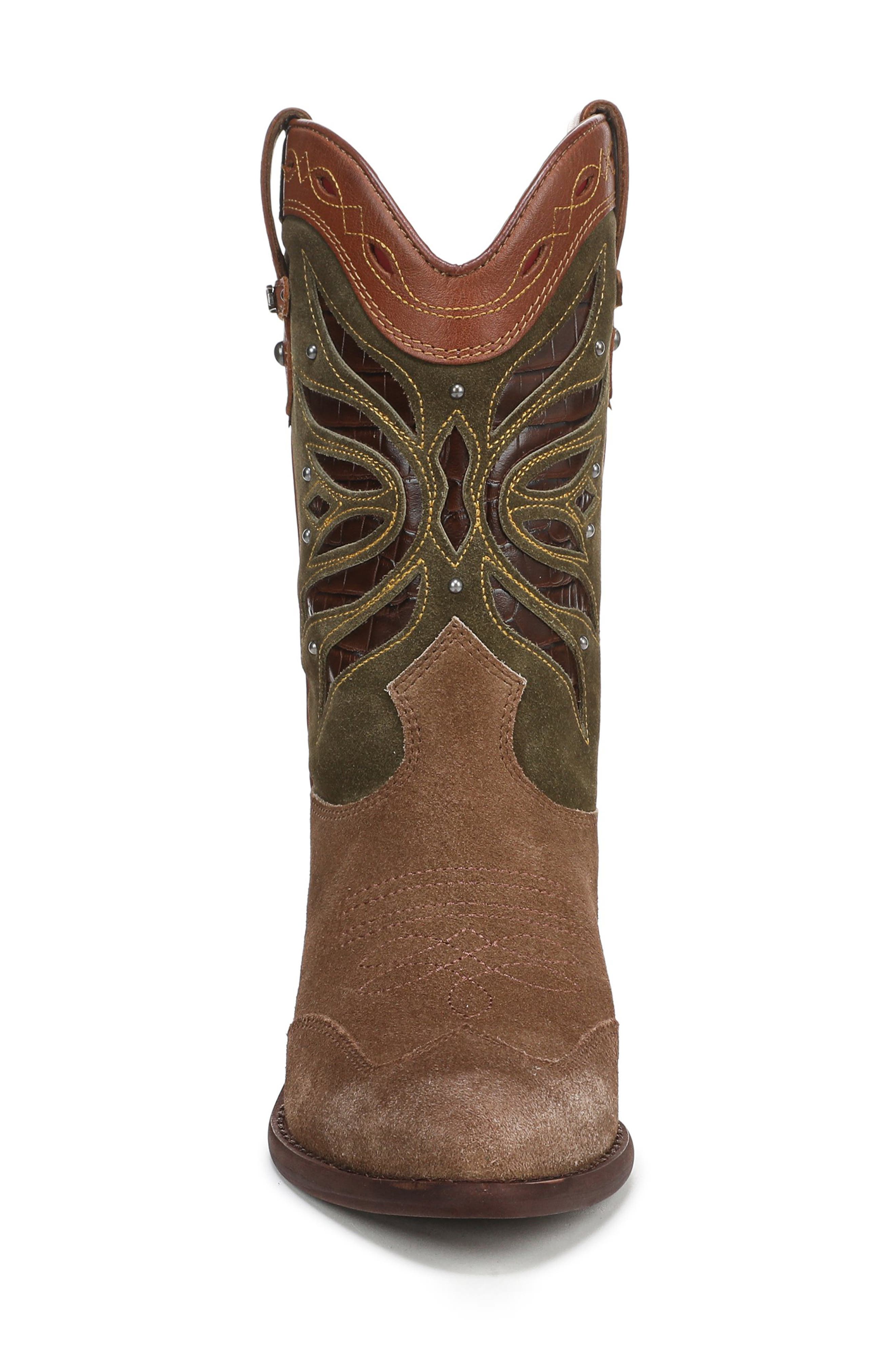 Sam Edelman Rylin Western Boot, Alternate, color, Terra Toffe/ Olive