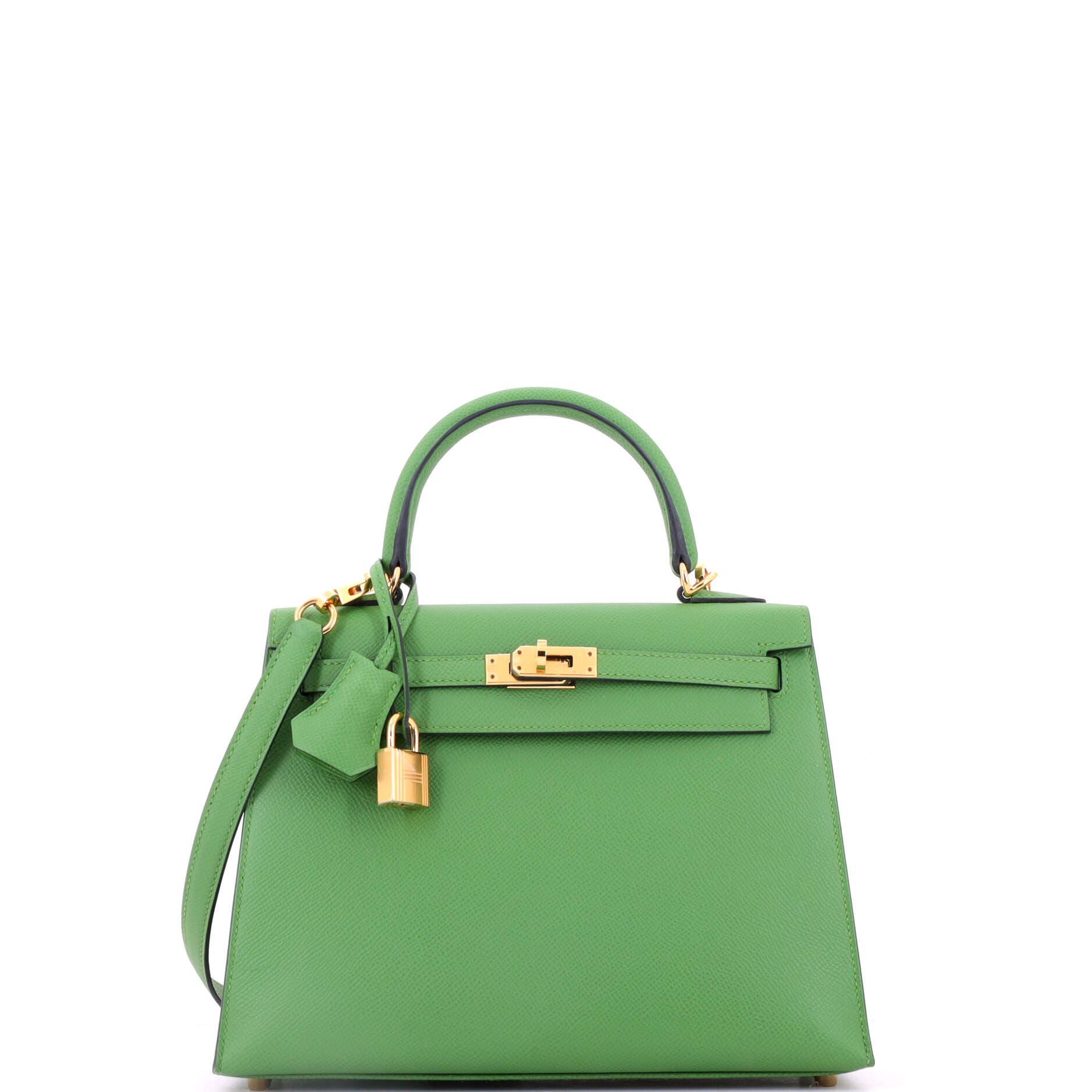 Kelly Handbag Green Epsom With Gold Hardware 25, Main, color, Green