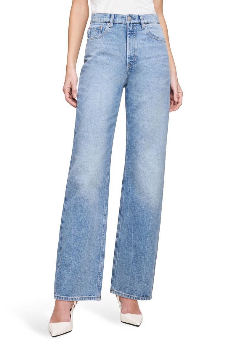 Karmine Refined SculptSystem Wide Leg High Rise Jeans, Main, color, SALT LAKE