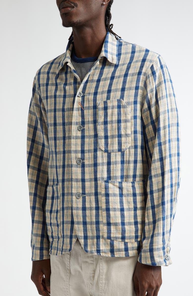 Double RL Indio Plaid Twill Shirt Jacket, Alternate, color, Rl-749 Indigo Plaid Multi