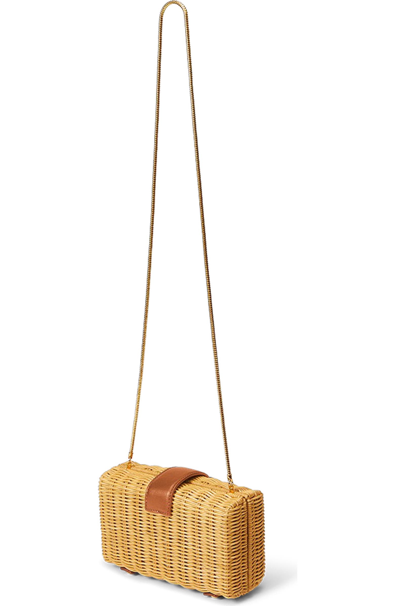 Veronica Beard Lock Rattan Box Clutch | Nordstrom