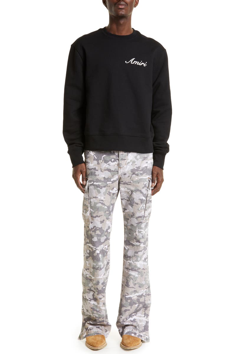 AMIRI M65 Camouflage Print Kick Flare Leg Cargo Jeans | Nordstrom