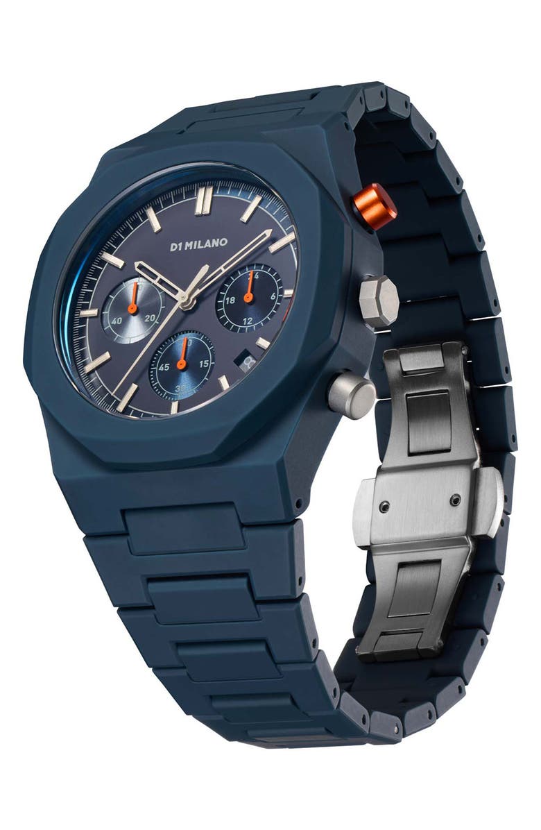 D1 Milano Polychrono Bracelet Watch, 40.5mm, Alternate, color, Blue