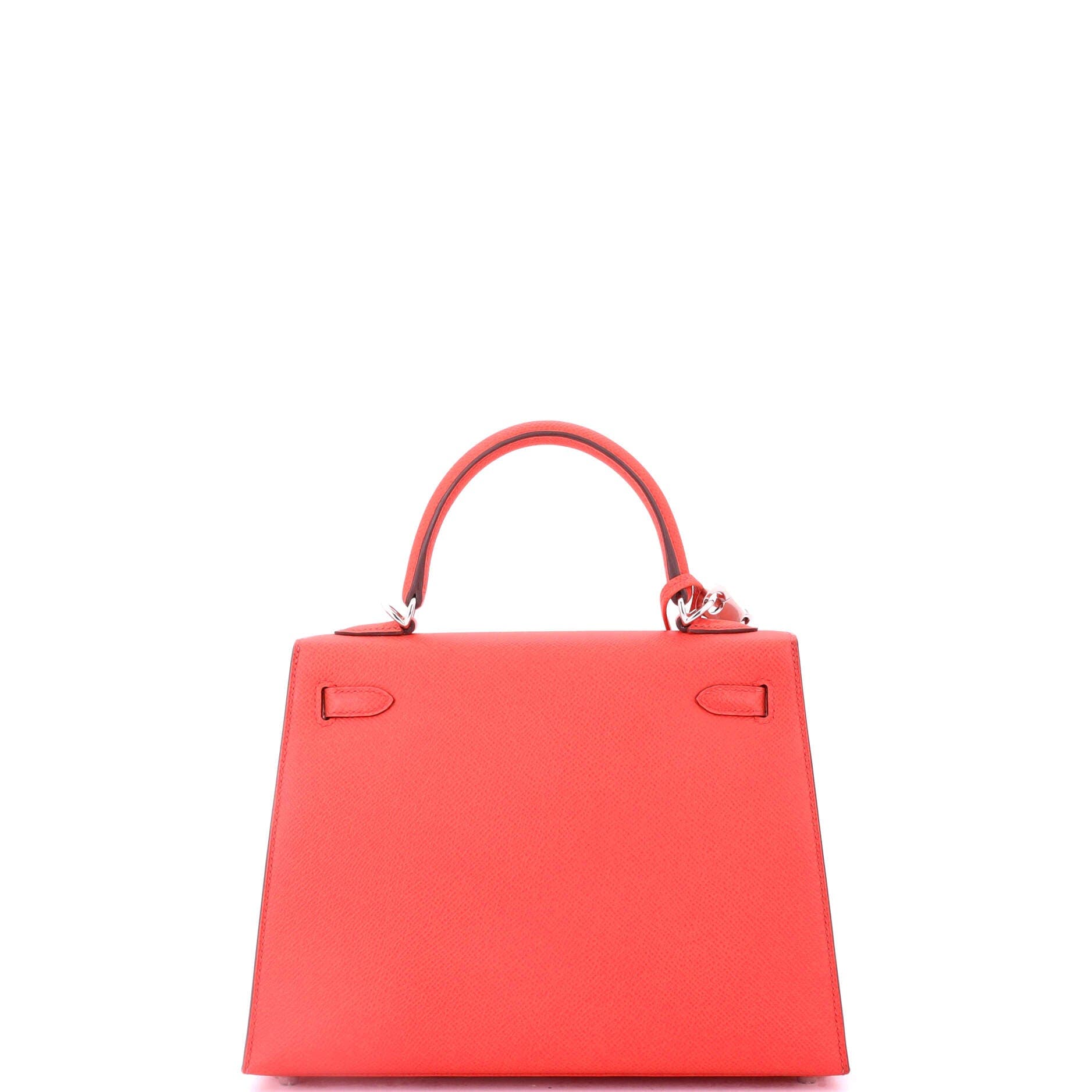 Pre-Owned Hermes Kelly Handbag Verso Epsom with Palladium Hardware 25, Alternate, color, 