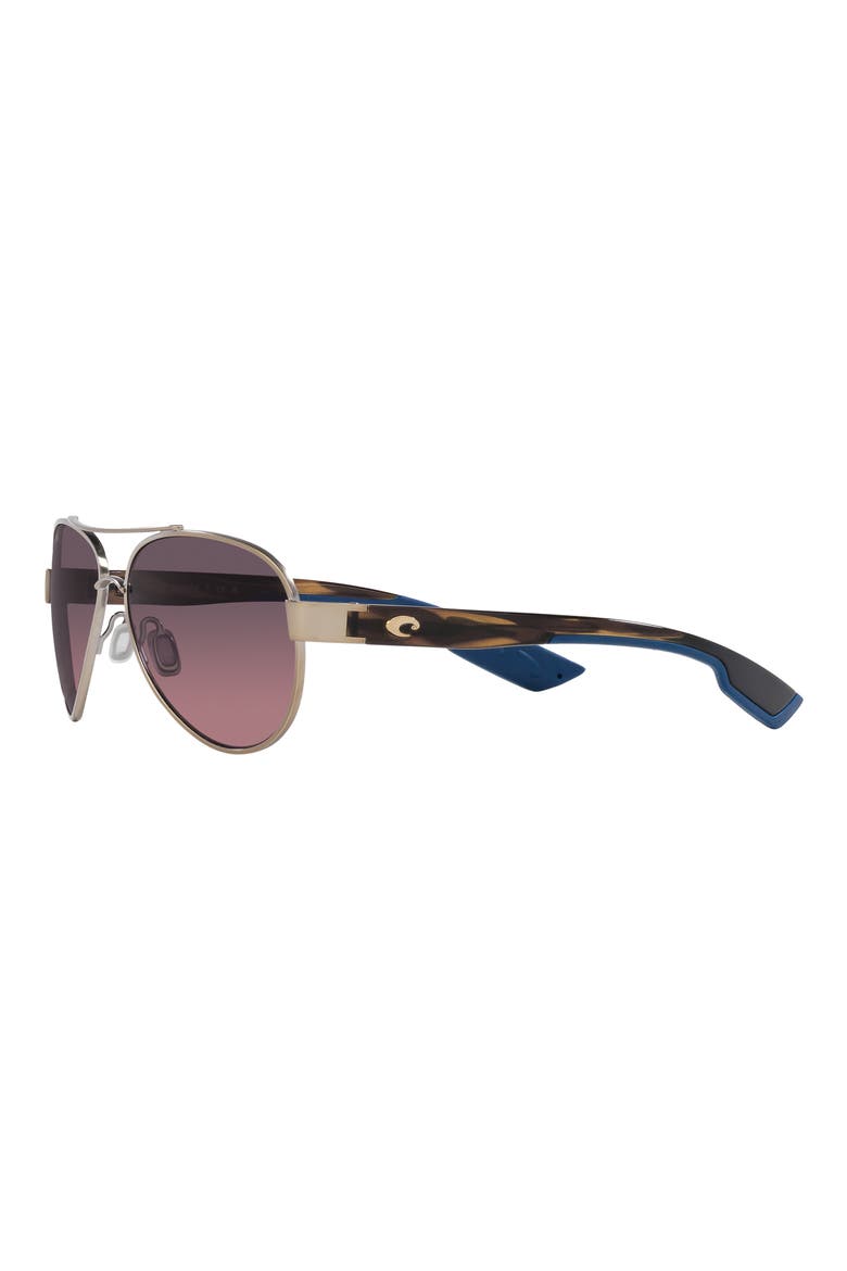 Loreto 56mm Gradient Pilot Sunglasses, Alternate, color, ROSE
