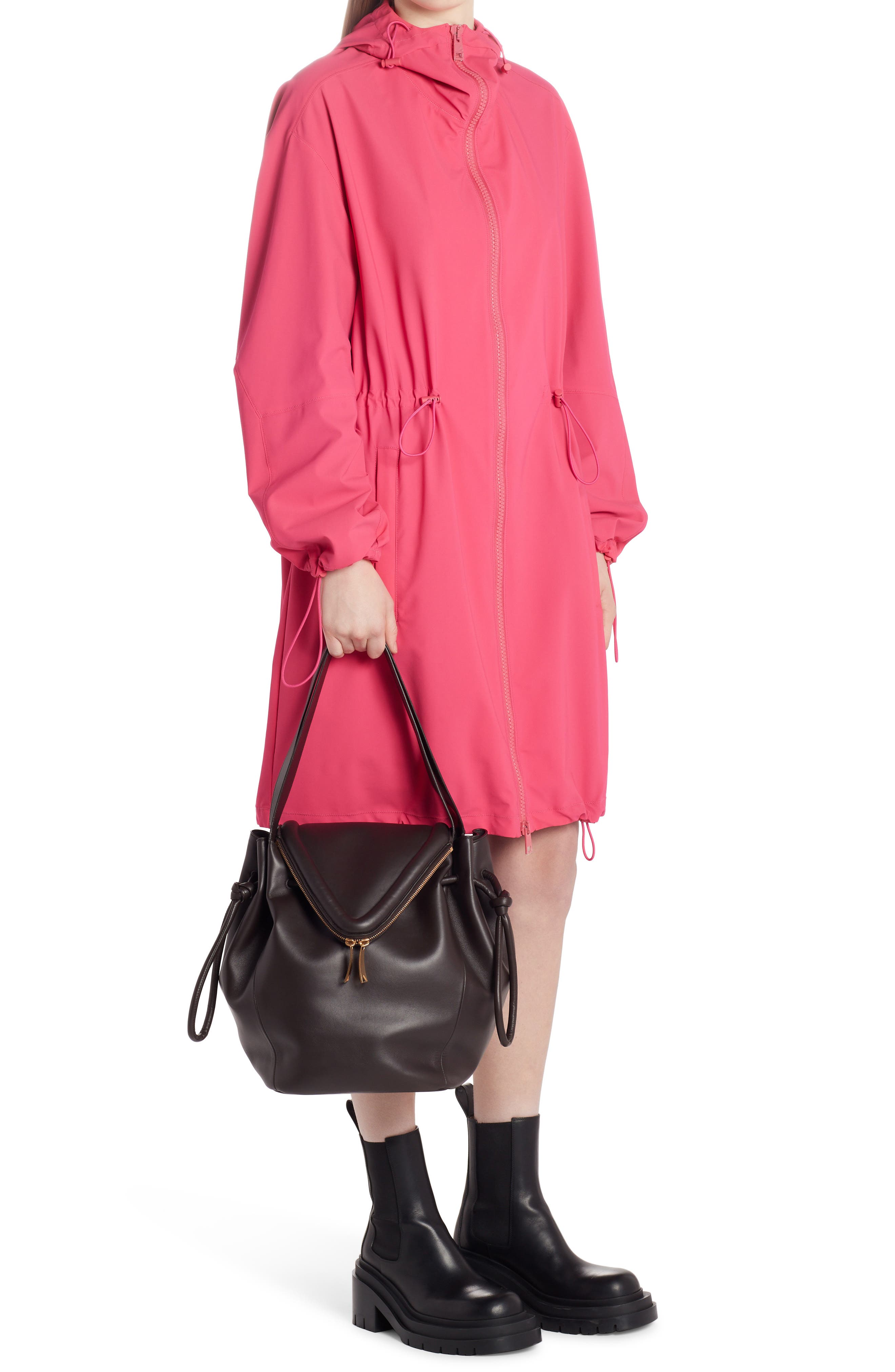 Bottega Veneta Triangle Flap Leather Top Handle Bag, Alternate, color, 