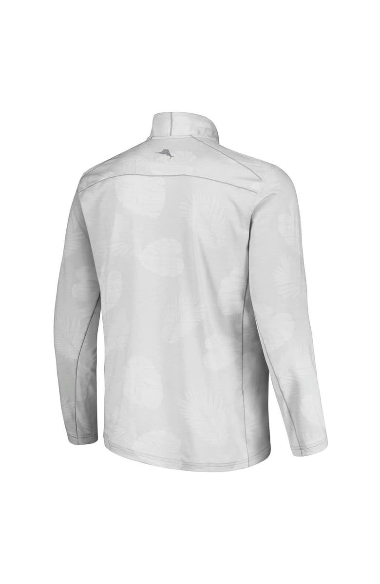 Tommy Bahama Men's Tommy Bahama Gray Boston Red Sox Delray Frond IslandZone Half-Zip Jacket, Alternate, color, Gray