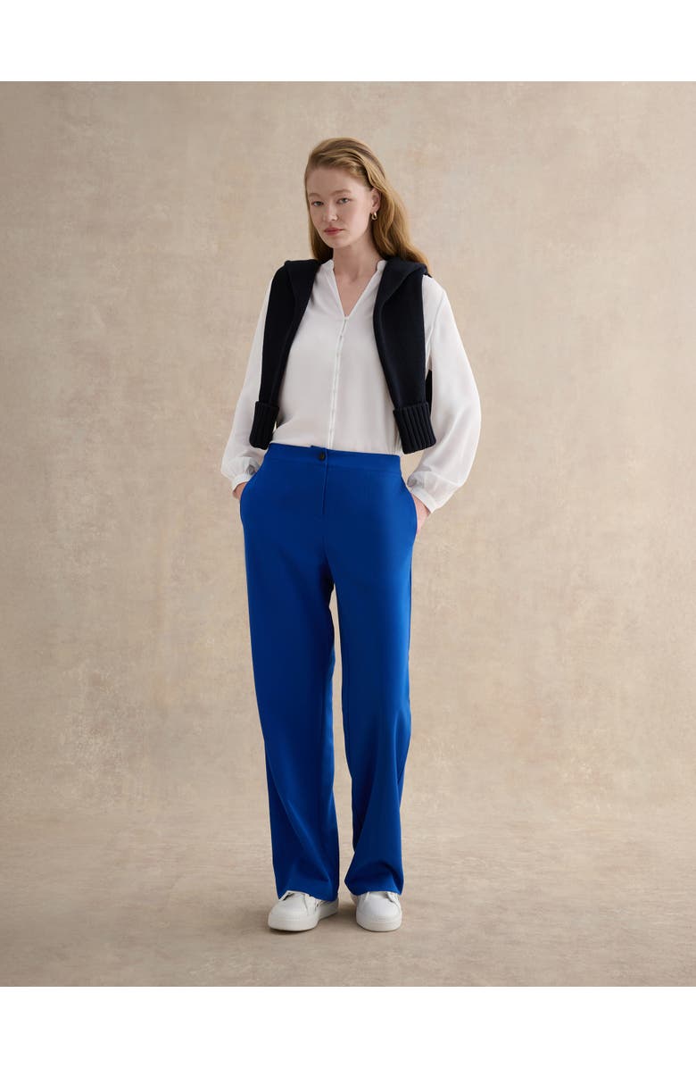 HOBBS LONDON Martine Relaxed Tailored Trousers, Alternate, color, True Blue