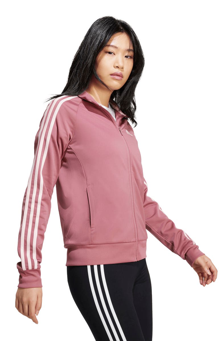 adidas Essentials 3-Stripes Recycled Polyester Track Jacket, Alternate, color,