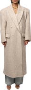 JLUXLABEL Double Breasted Wool Blend Coat