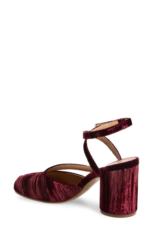 Maison Margiela Chenille Tabi Sandals With Asymmetrical Strap In Red