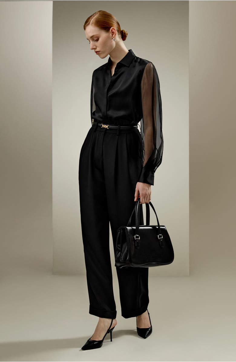 Lilysilk Ethereal Silk Shirt, Alternate, color, Black