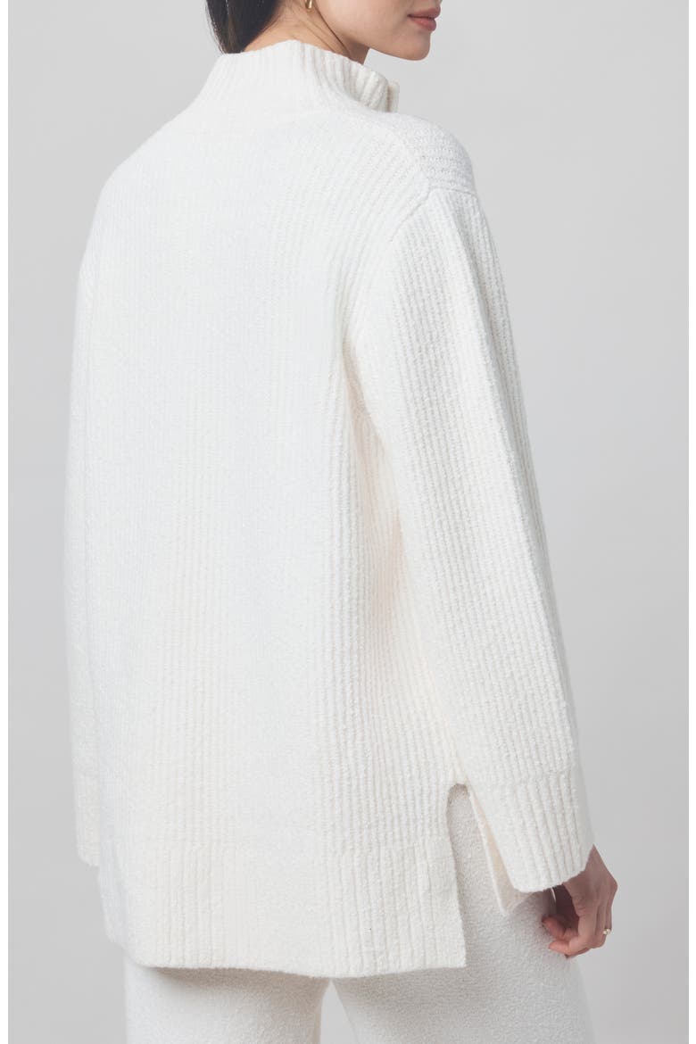 x @cellajaneblog Quarter Zip Sweater, Alternate, color, SNOW