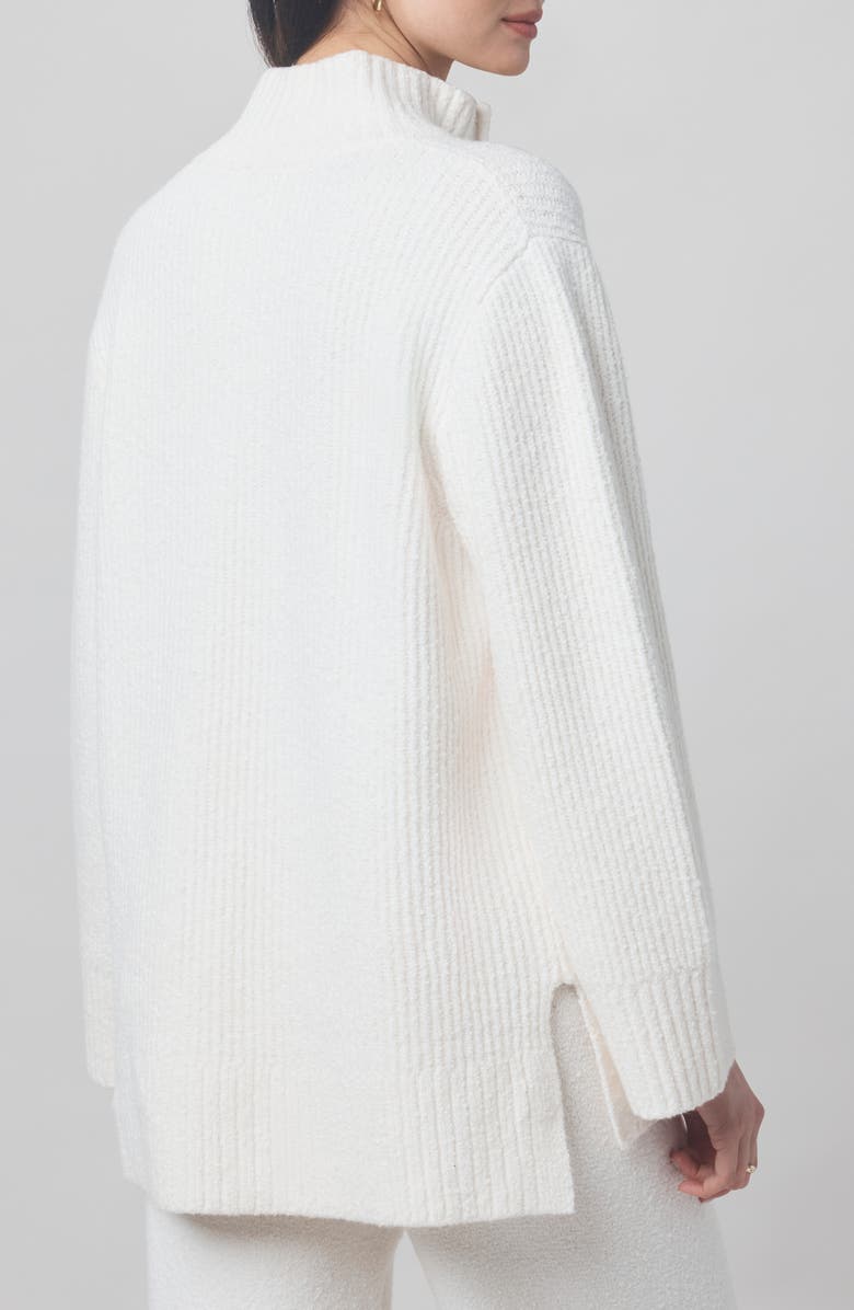 Splendid x @cellajaneblog Quarter Zip Sweater, Alternate, color, Snow