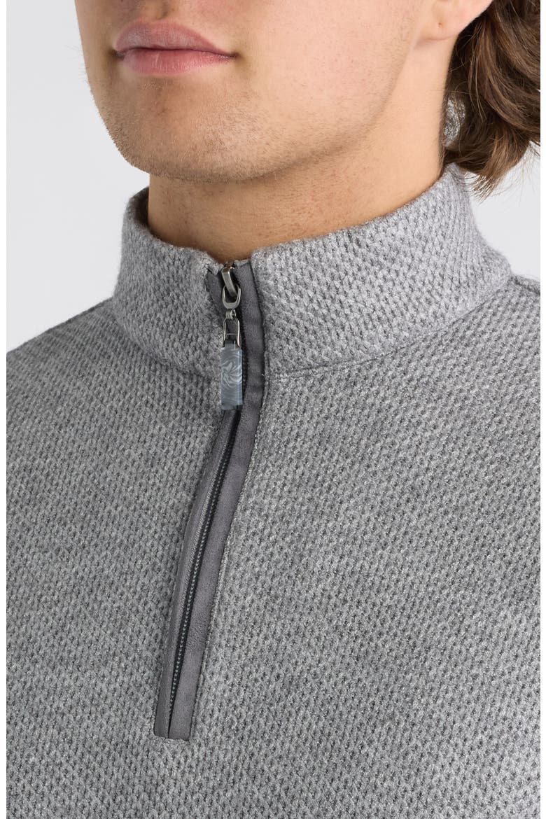 Dalton Melange Quarter Zip Pullover, Alternate, color, GRAY