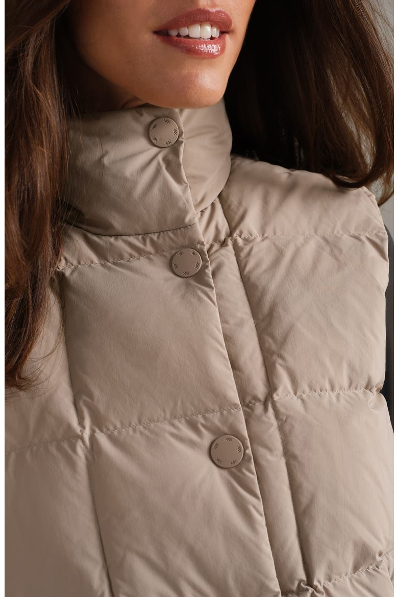 Powder Puffer Down Vest, Alternate, color, BEIGE STONE