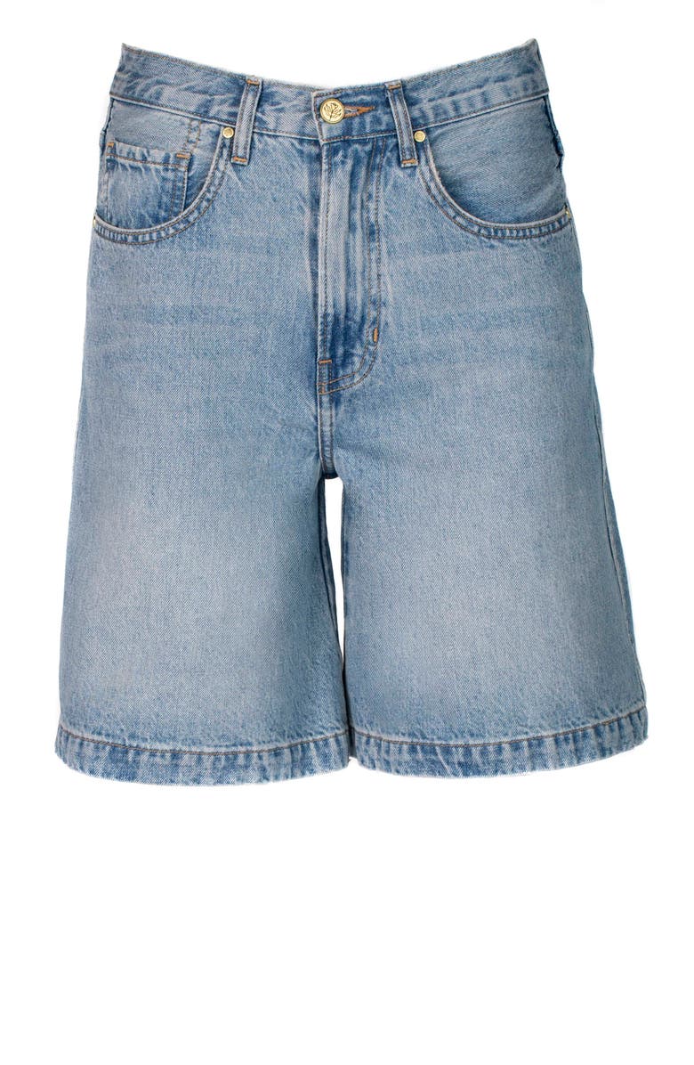 Nelle Atelier The Sara Petite Denim Short, Alternate, color, Sky