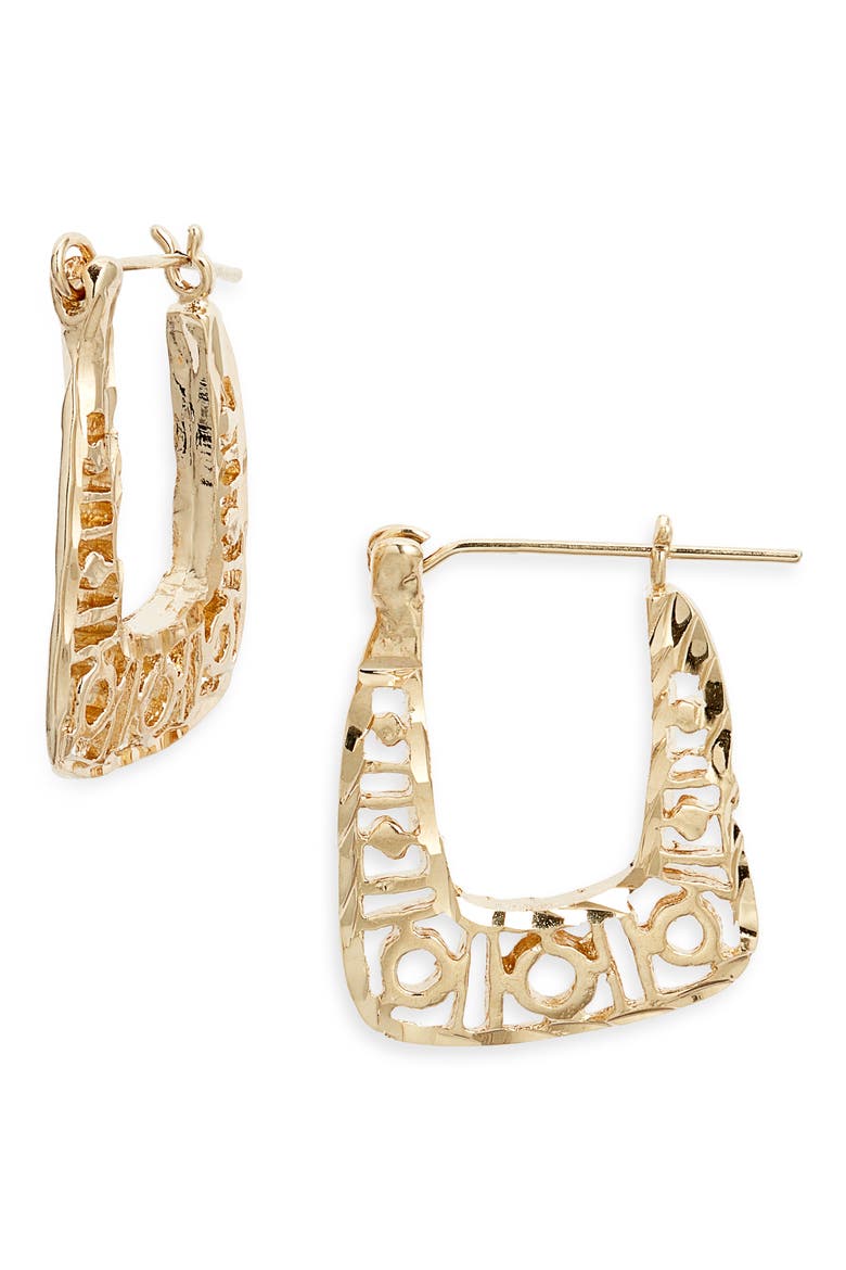 Monroe Hoop Earrings, Main, color, GOLD