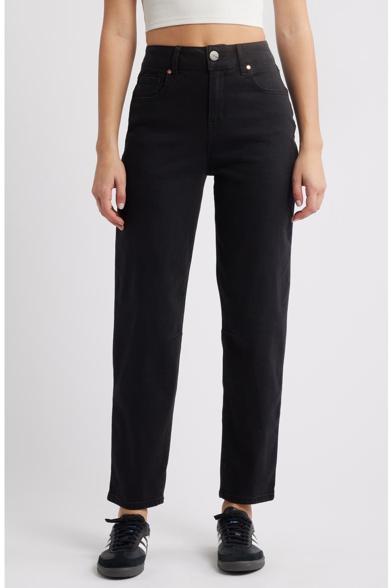 High Waist Ankle Barrel Jeans, Main, color, STERLING