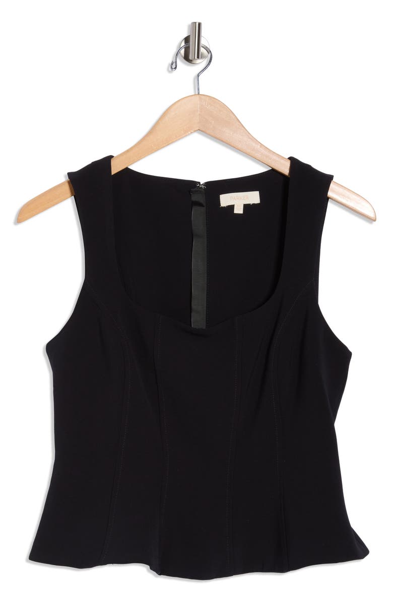 Parker Sleeveless Peplum Top, Alternate, color, Rich Black