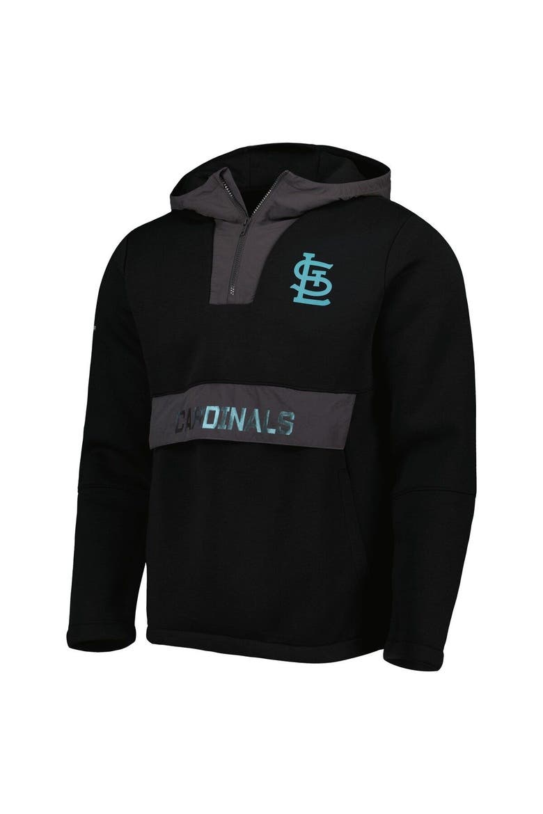 Men's Levelwear Black St. Louis Cardinals Ruckus Quarter-Zip Hoodie, Alternate, color, Black
