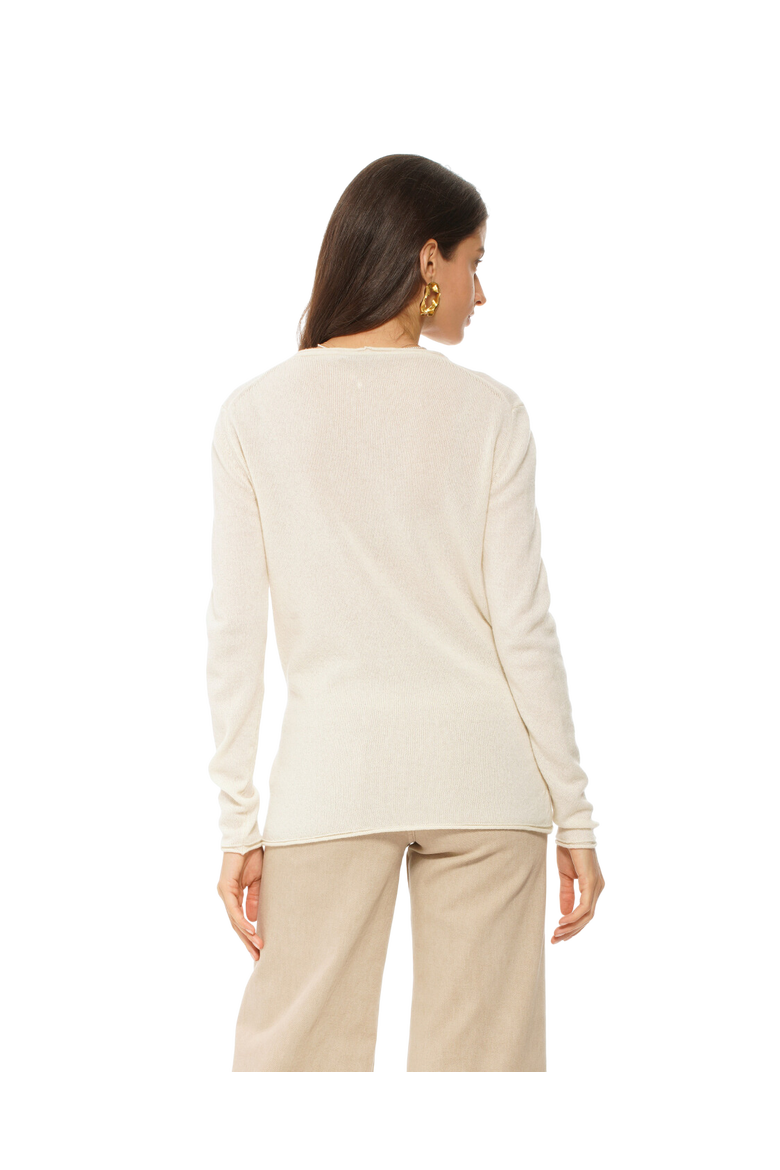 Ultra-Light Cashmere V-Neck Sweater, Alternate, color, Cyan