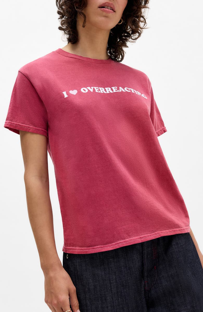 BDG Urban Outfitters Overreacting Relaxed Cotton Graphic T-Shirt, Main, color, Red