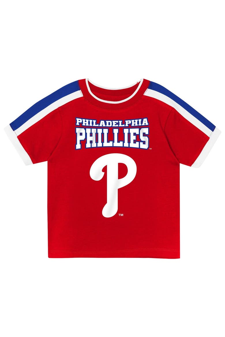 Preschool Outerstuff Red Philadelphia Phillies Ground Ball T-Shirt & Shorts Set, Alternate, color, Red
