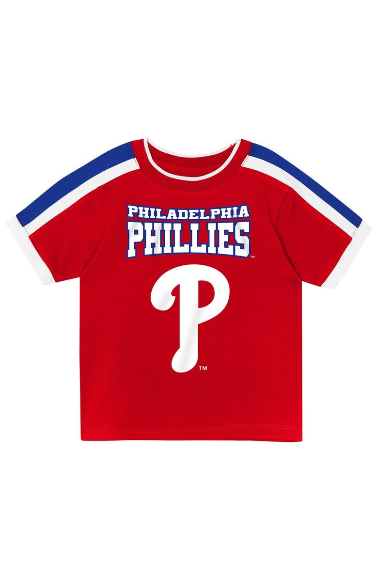 Outerstuff Preschool Outerstuff Red Philadelphia Phillies Ground Ball T-Shirt & Shorts Set, Alternate, color, Red