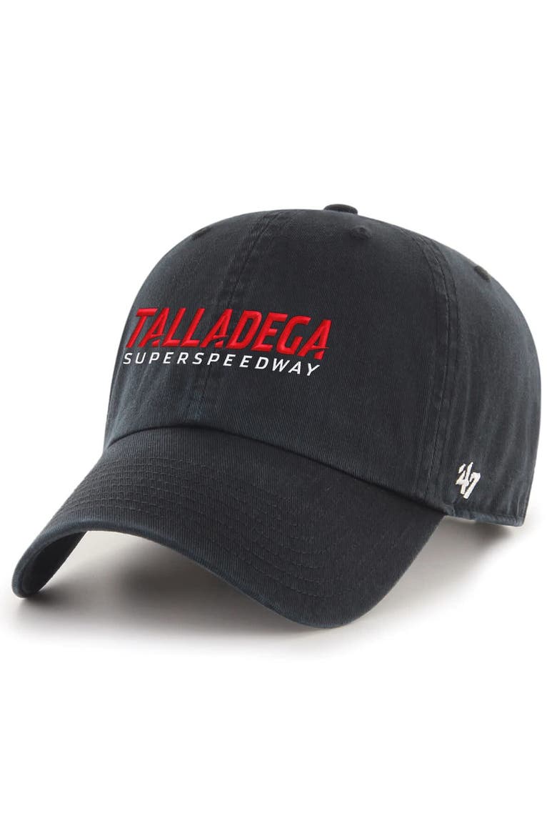 Men's '47  Black Talladega Superspeedway Clean Up Adjustable Hat, Main, color, Black
