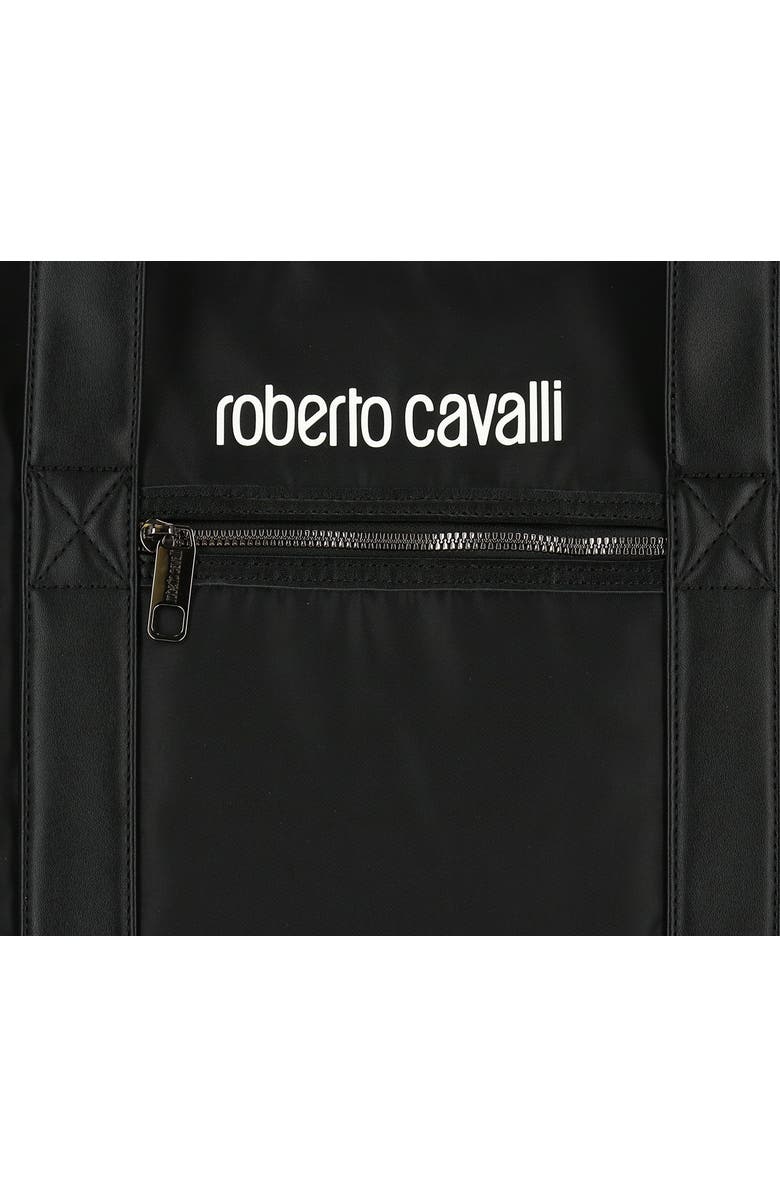 Roberto Cavalli Causal Drop Bottom Nylon Duffle Bag, Alternate, color,