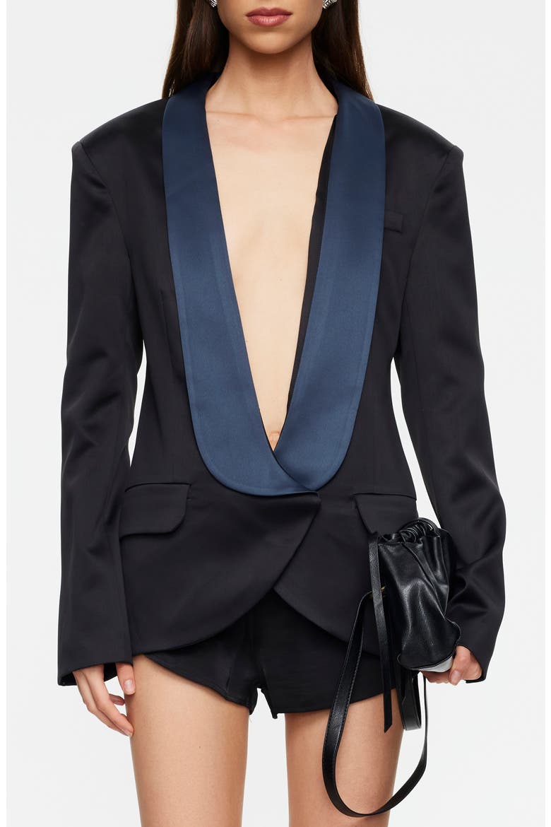 Sylvie Shawl Collar Blazer, Main, color, MIDNIGHT