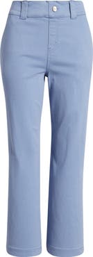 Hue Kick Flare Stretch Cotton Pull-On Pants