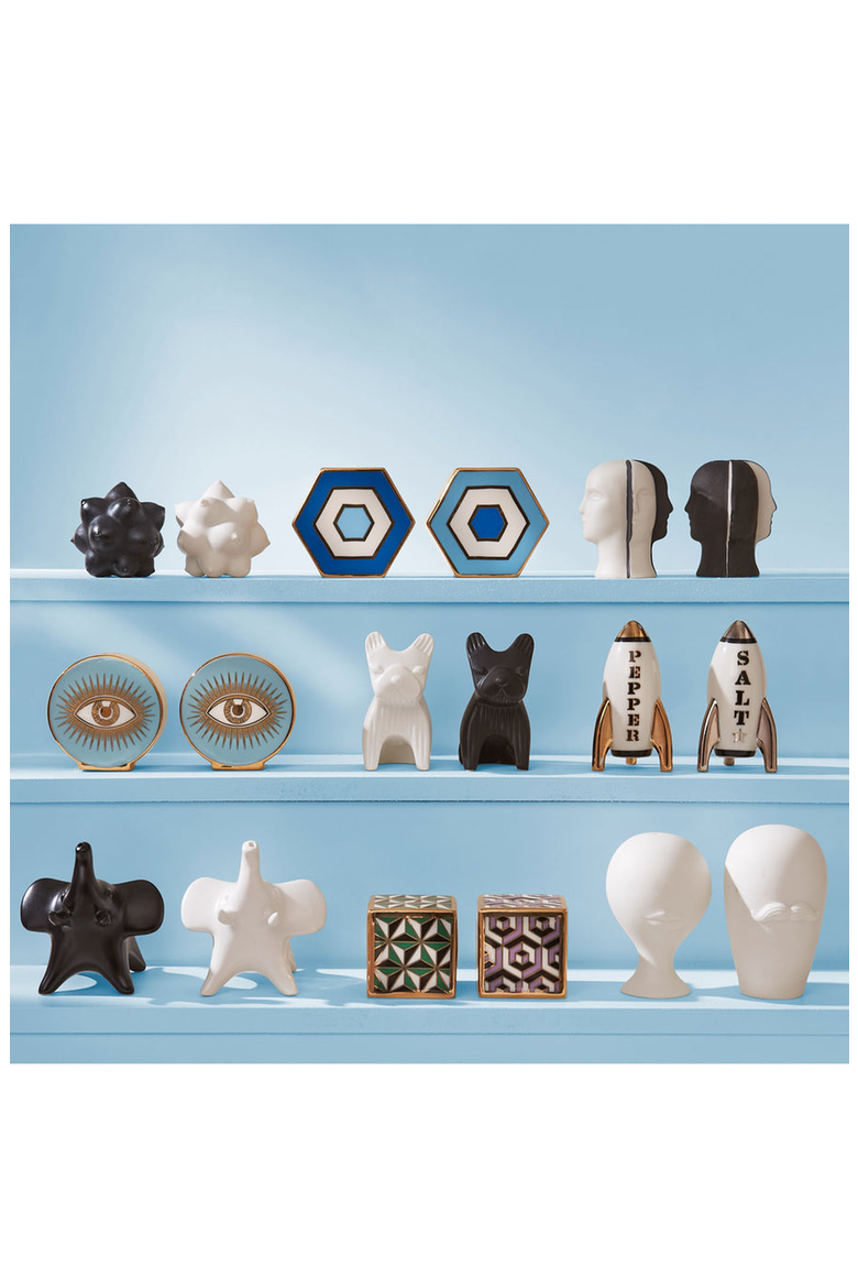 Le Wink Salt and Pepper Set, Alternate, color, Light Blue / Gold