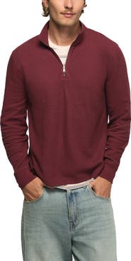 Lucky Brand Quarter Zip Textured Pullover