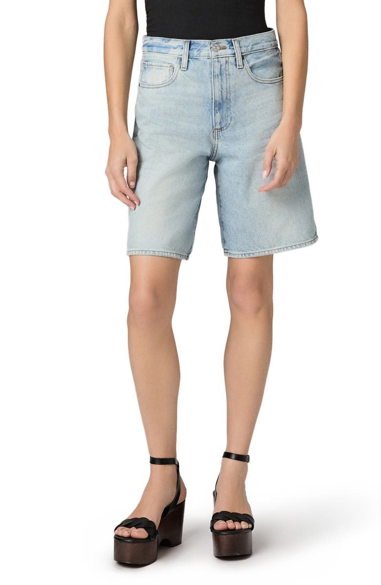 PAIGE Faye Denim Shorts, Main, color, Siege