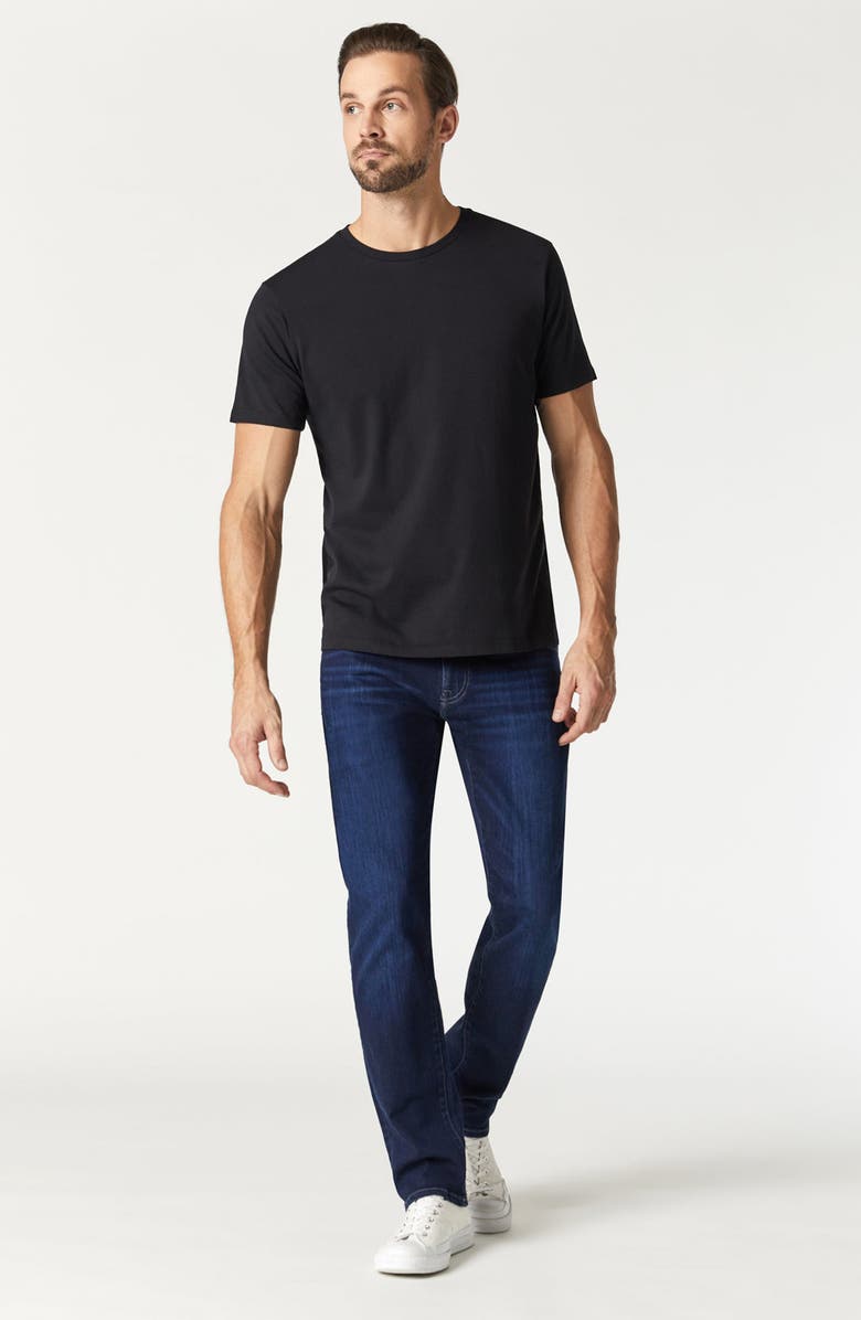 Mavi Jeans Basic Black Stretch Cotton Crewneck T-Shirt, Alternate, color,