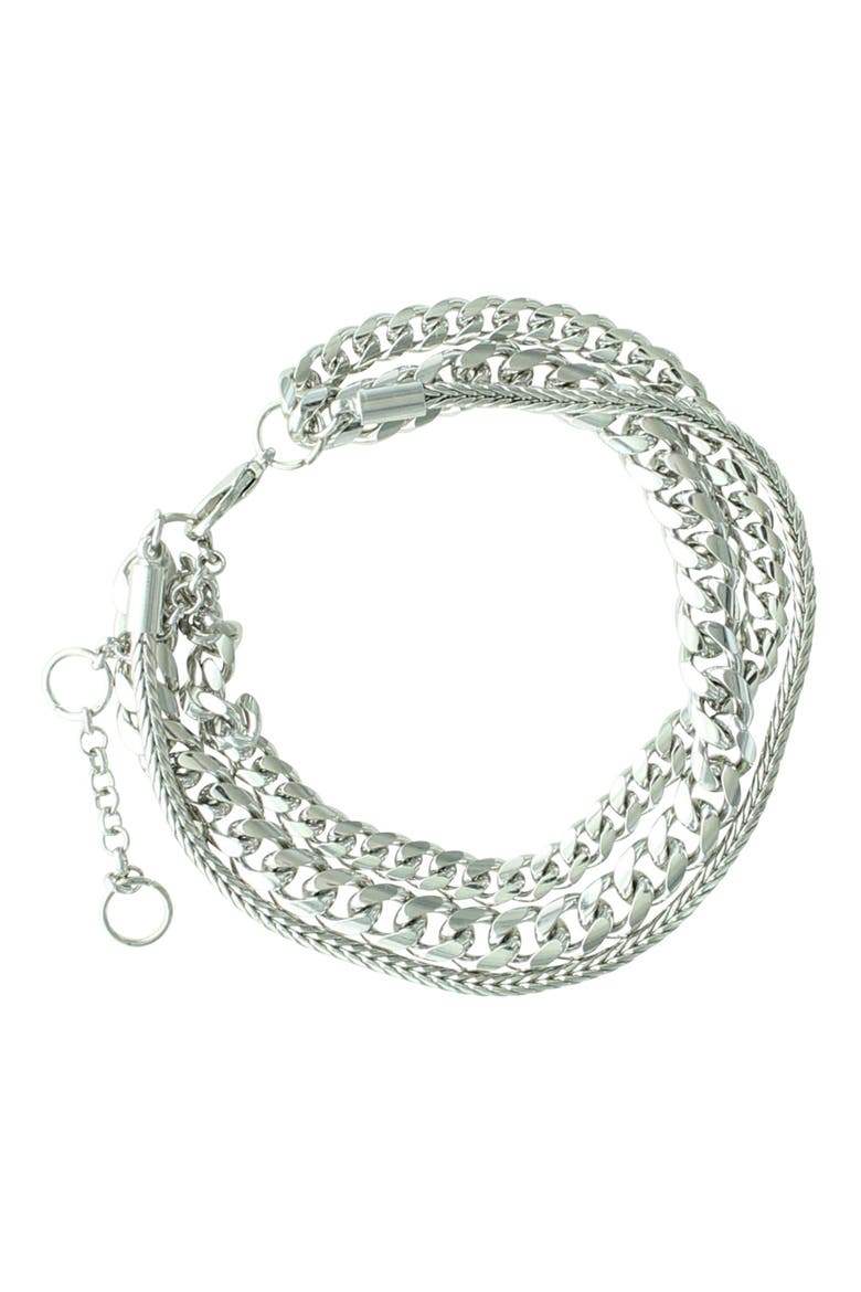 Christy Chain Bracelet, Main, color, SILVER