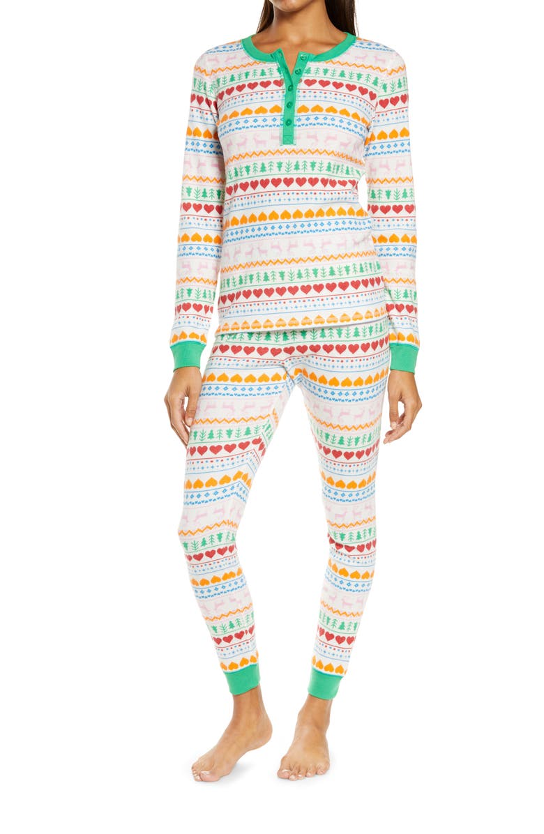 Nordstrom Fam Jam Two-Piece Thermal Pajamas, Main, color,