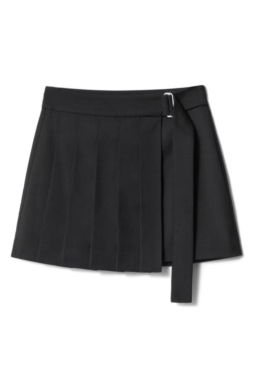Shop & Other Stories Pleated Wrap Miniskirt In Black Dark