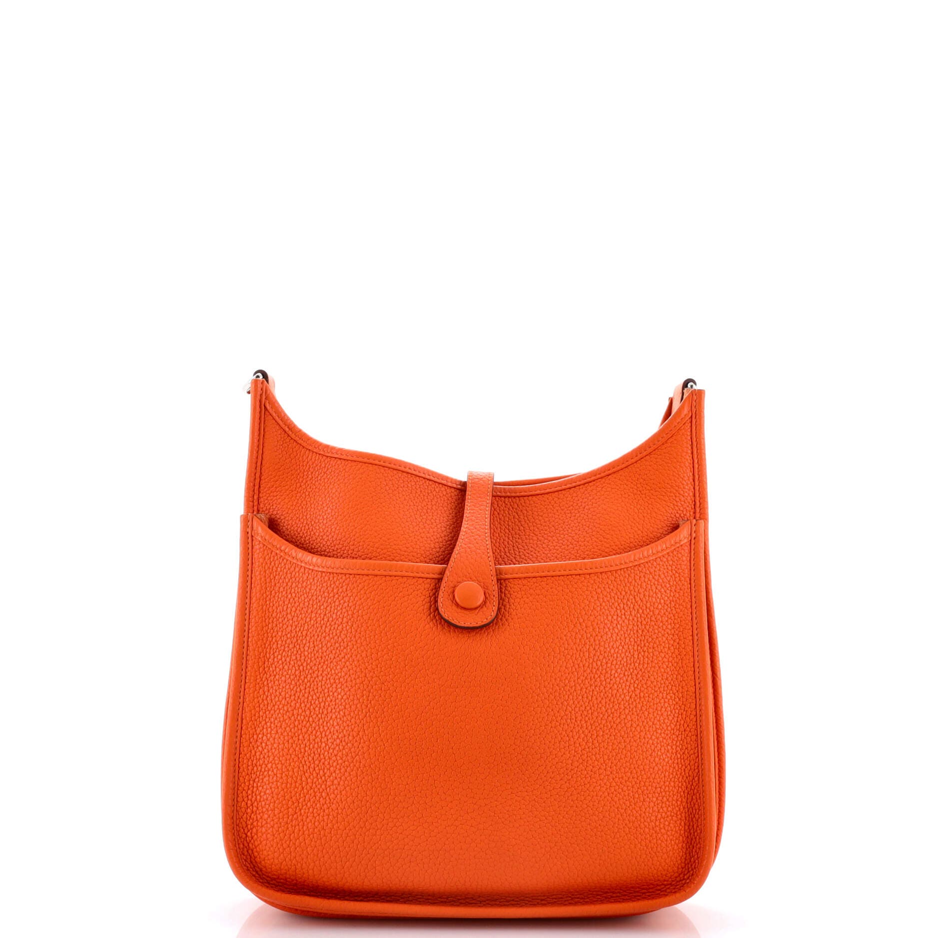 Pre-Owned Hermes Evelyne Bag Gen III Clemence PM, Alternate, color, Orange H