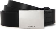 AllSaints Lucas Plate Buckle Leather Belt